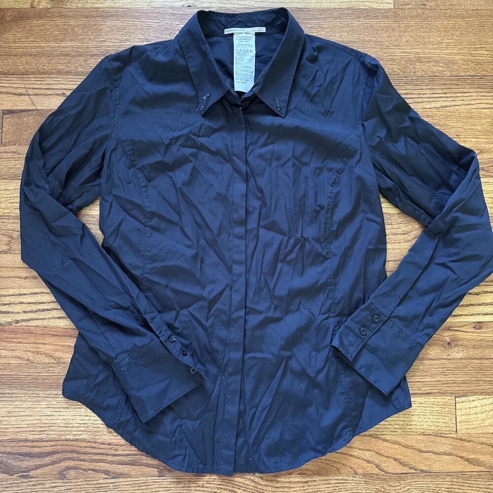 marithe francois girbaud black long sleeve Classic shirt womens Size M C19